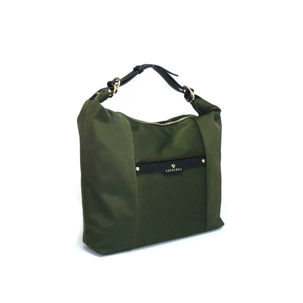 Hot Borsa In Tessuto Verde Con Manico Caleidos Accessori Donna