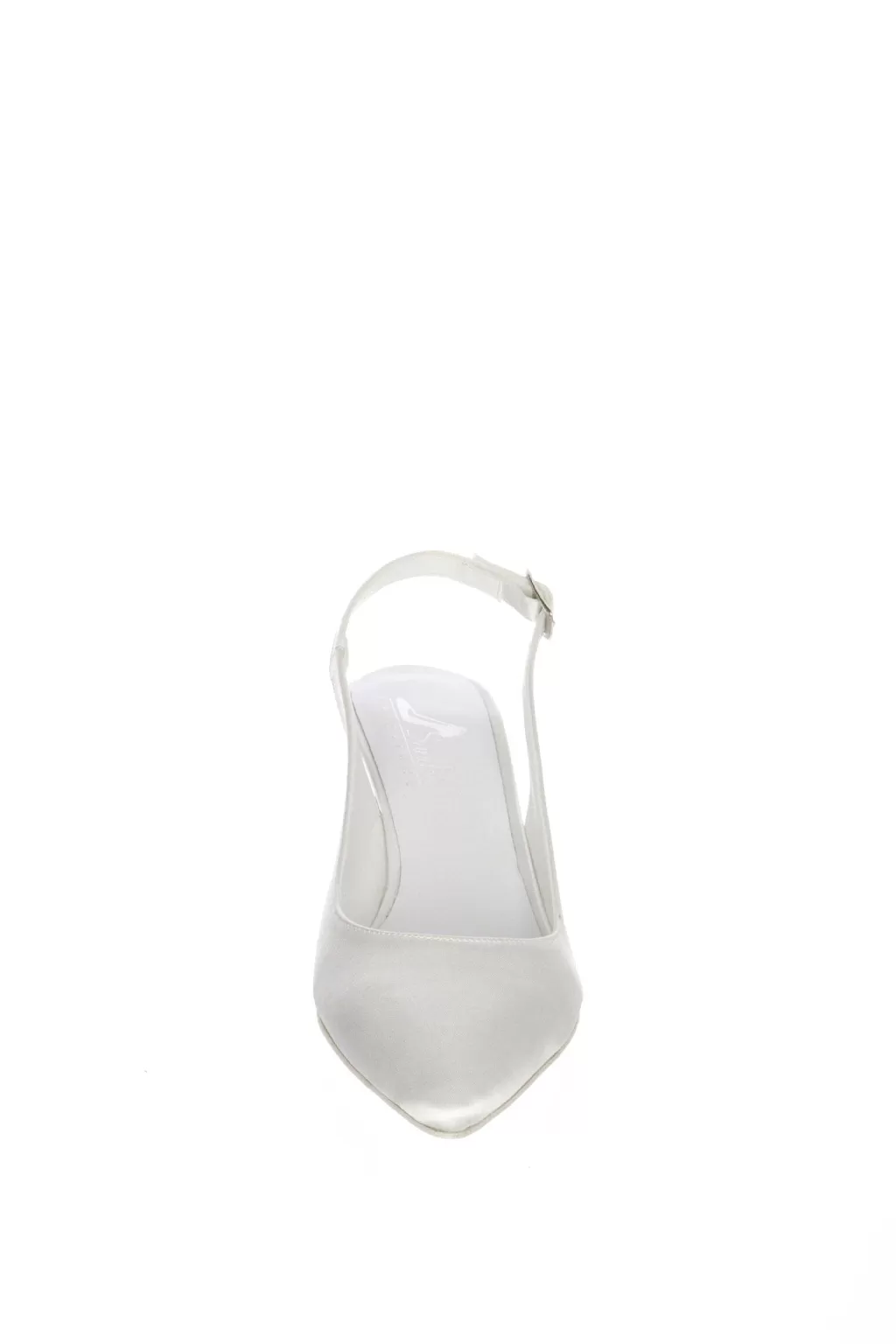 Clearance Decollete Sposa Aperto Al Tallone Raso Bianco Seta Sposa Decollete E Slingback