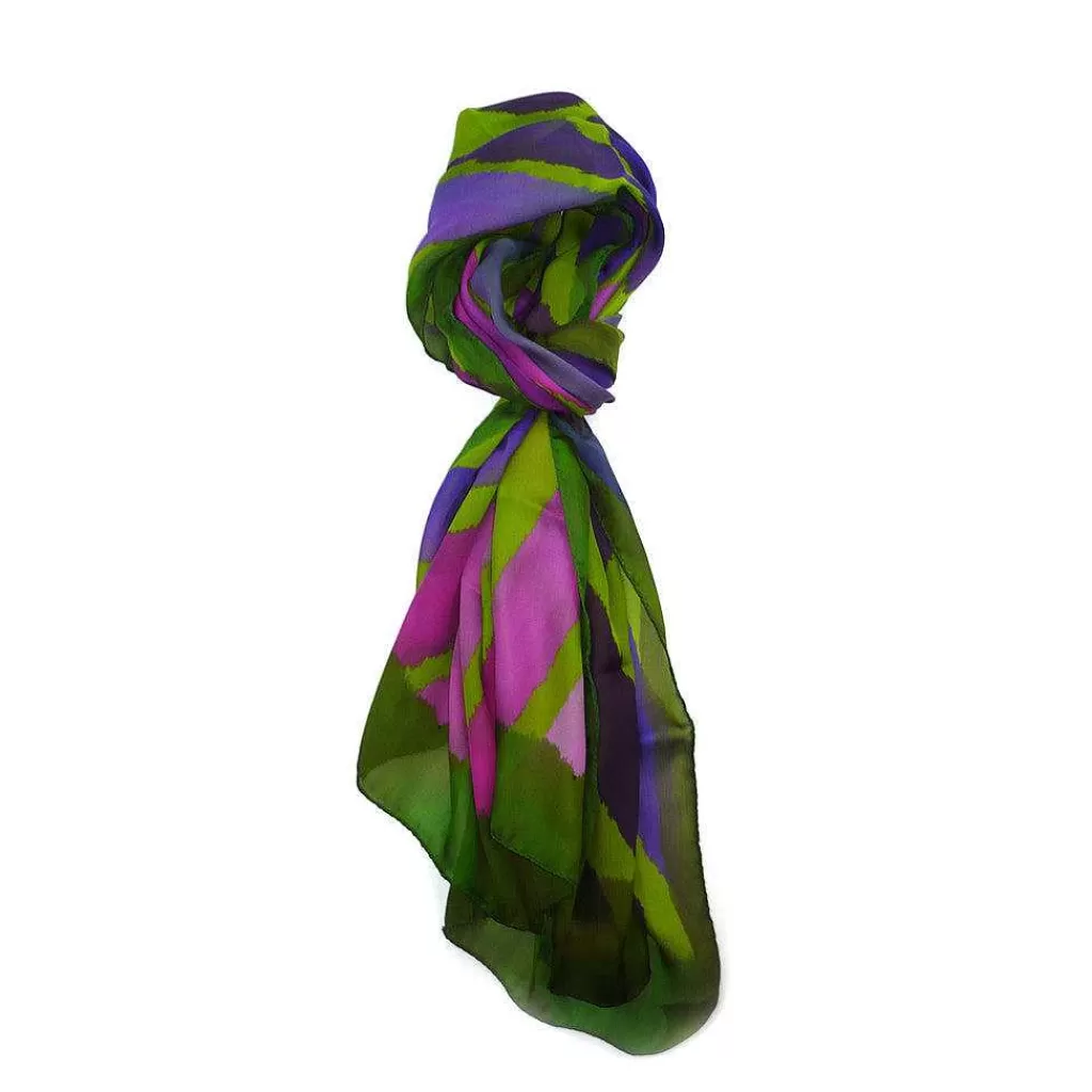 Online Foulard In Raso Seta Acquamarine Made In Italy Accessori Sciarpe, Guanti E Cappelli