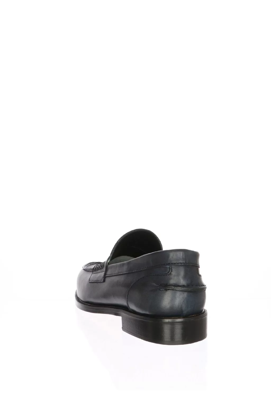 Cheap Mocassino College In Pelle Blu E Cuoio Herry Sax Uomo Casual E Mocassini