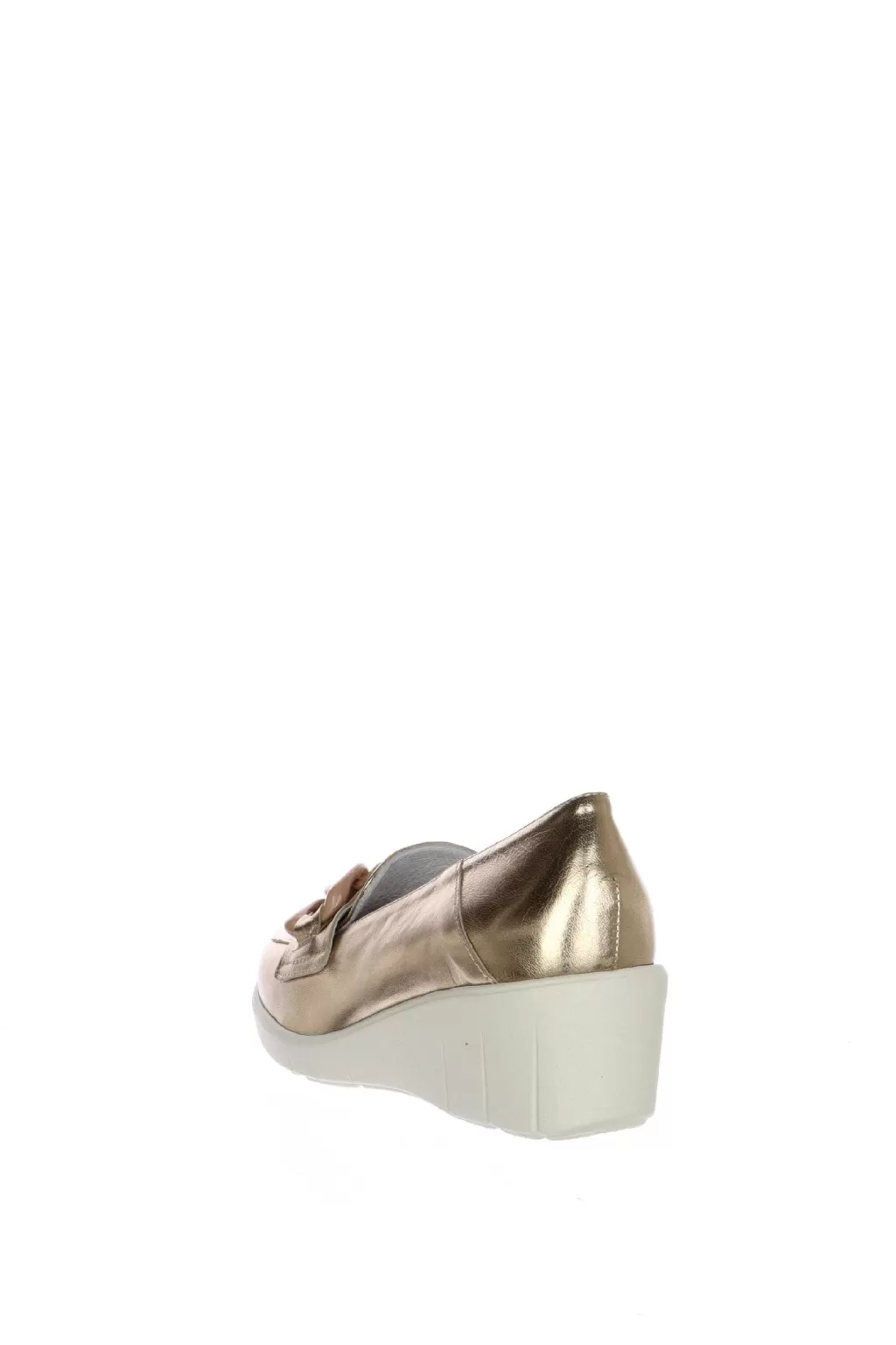 Discount Mocassino In Pelle Lminata Champagne By Soffice Sogno Donna Mocassini E Sneaker