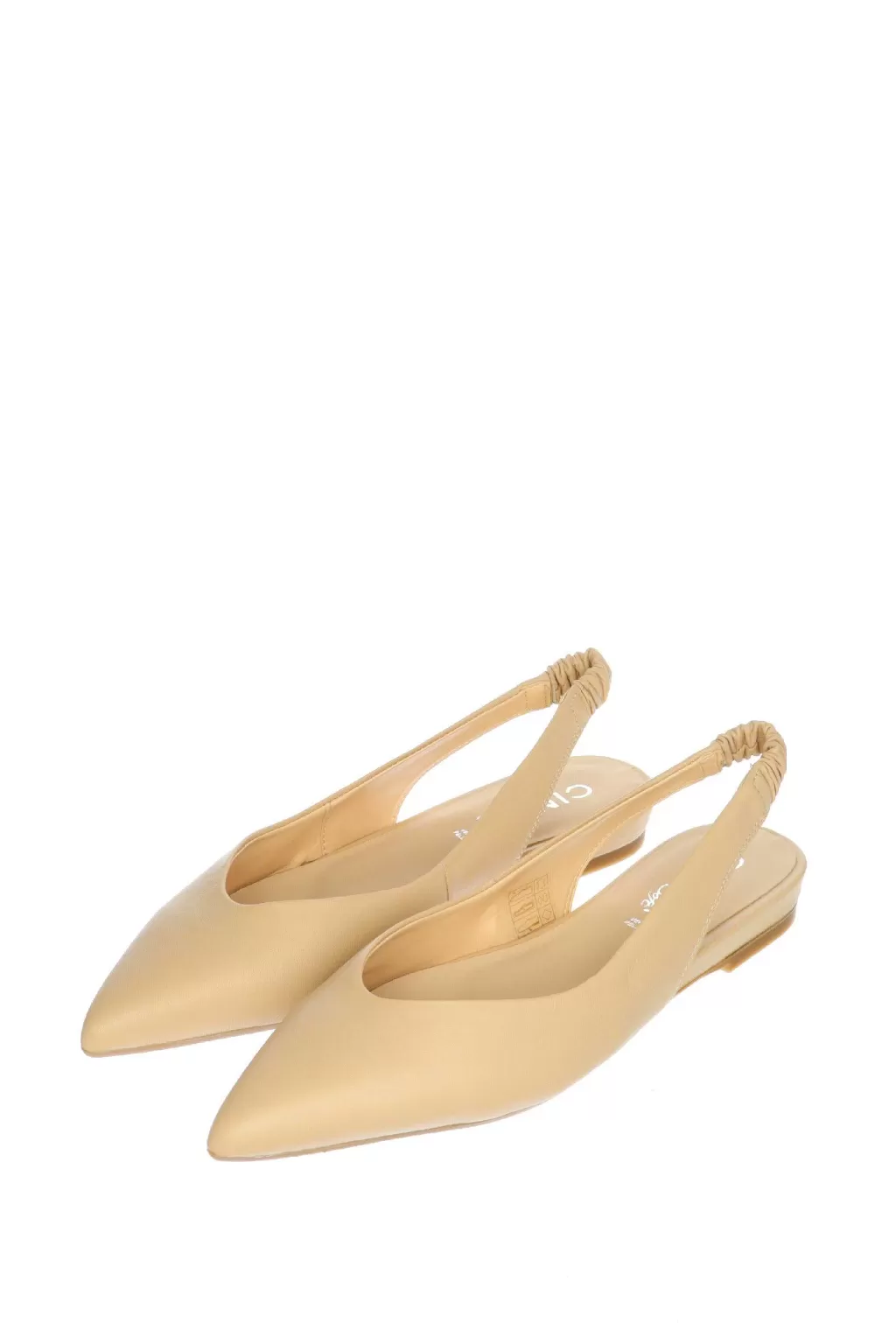 Online Sabot Basso In Pelle Nude O Blu Cinzia Soft Donna Decollete E Slingback