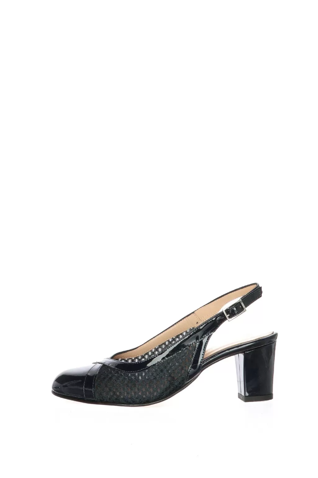 Discount Slingback Elegante In Vernice Blu Soffice Sogno Donna Decollete E Slingback