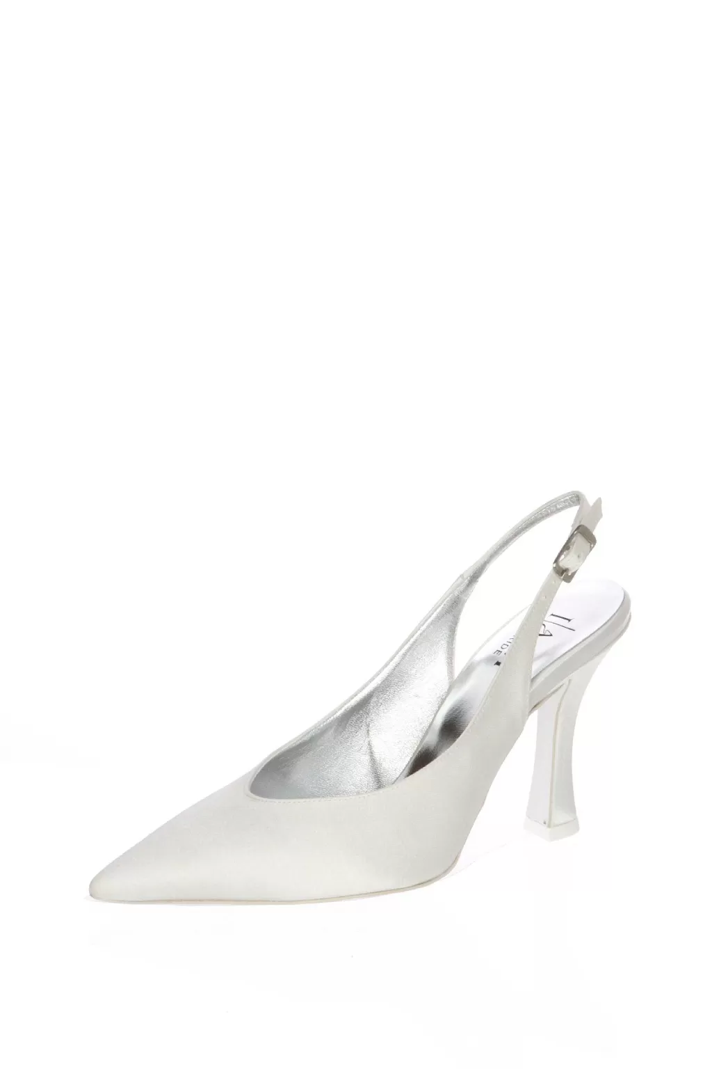 Store Slingback Sposa Greta90 Raso Bianco Seta I Am Bride Sposa Decollete E Slingback