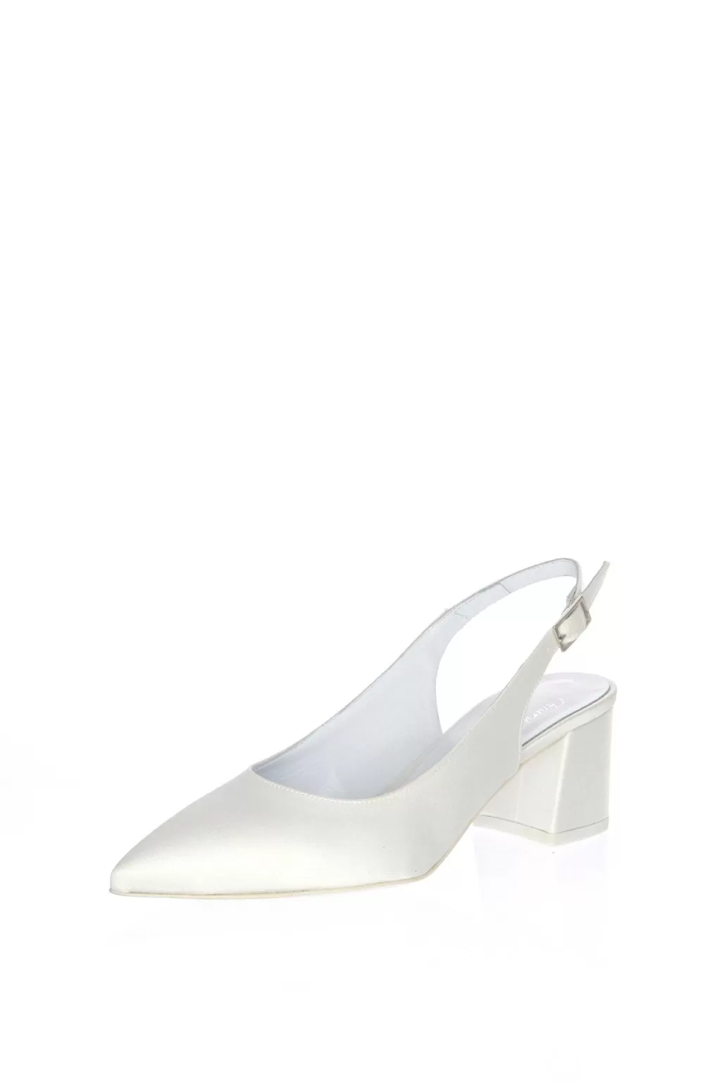 Flash Sale Slingback Sposa In Raso Tacco Basso Chiara Firenze Sposa Decollete E Slingback