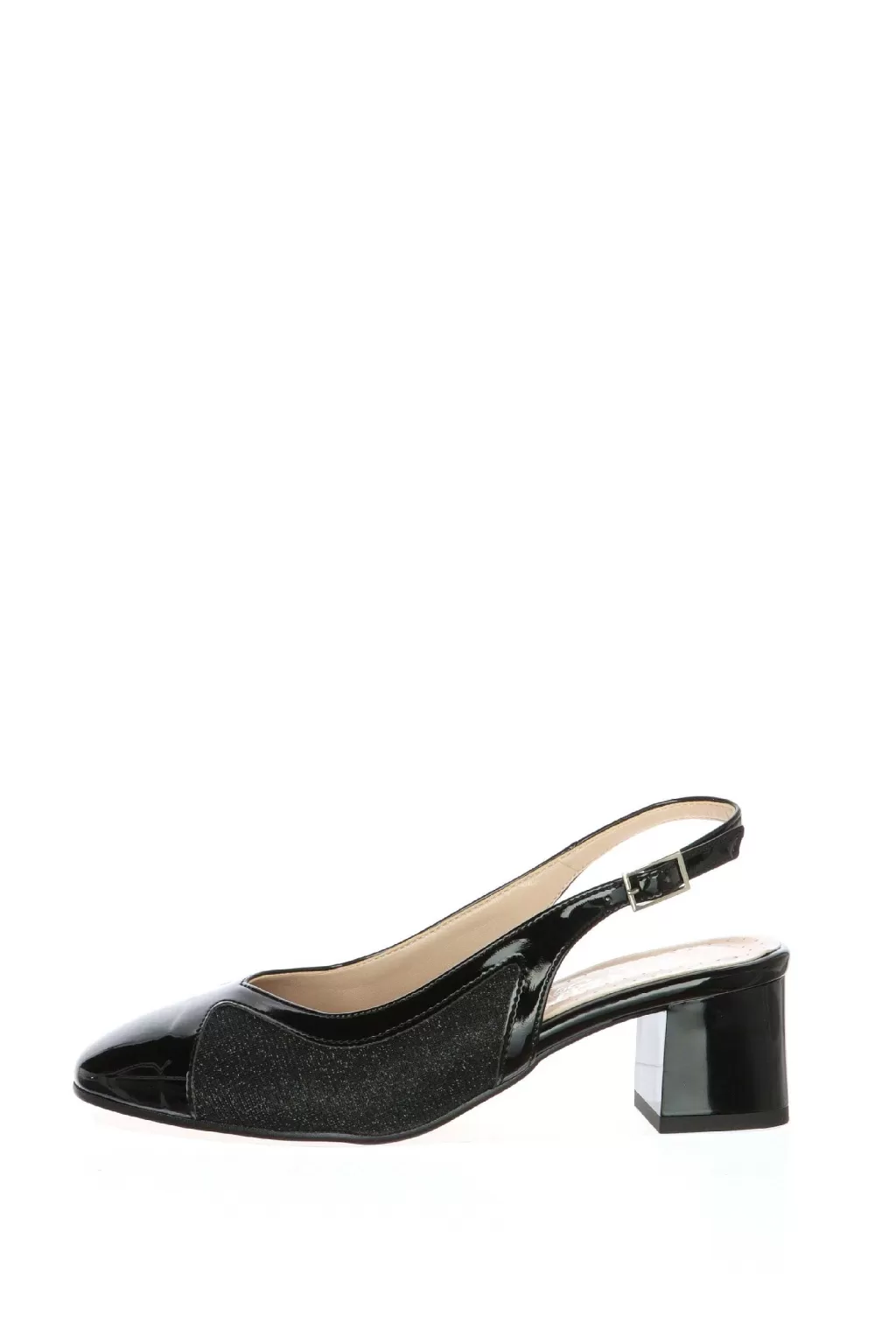 Clearance Slingback Vernice E Glitter Nero O Blu Cinzia Soft Donna Decollete E Slingback