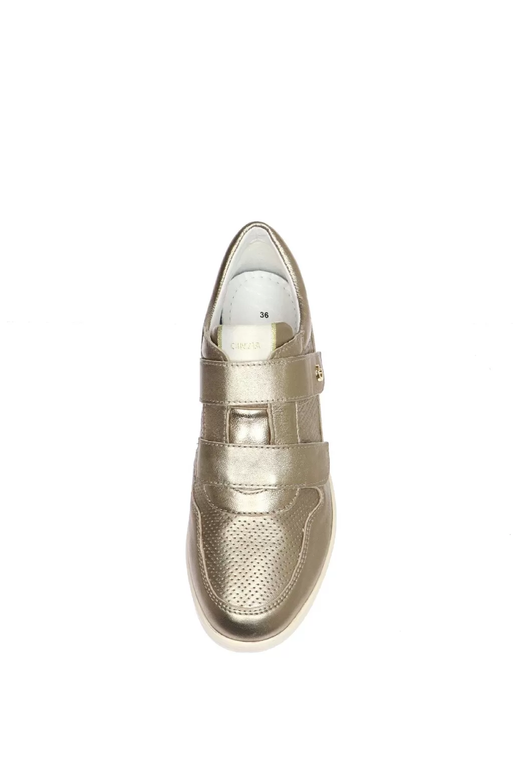 Discount Sneakers Con Strappi Platino Cinzia Donna Mocassini E Sneaker